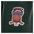 Avirex Iconic Dark Green Leather Bomber Jacket
