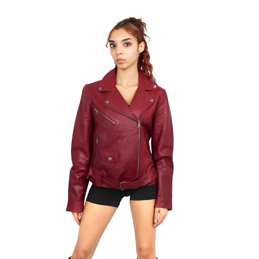 Women Classic Moto Jacket