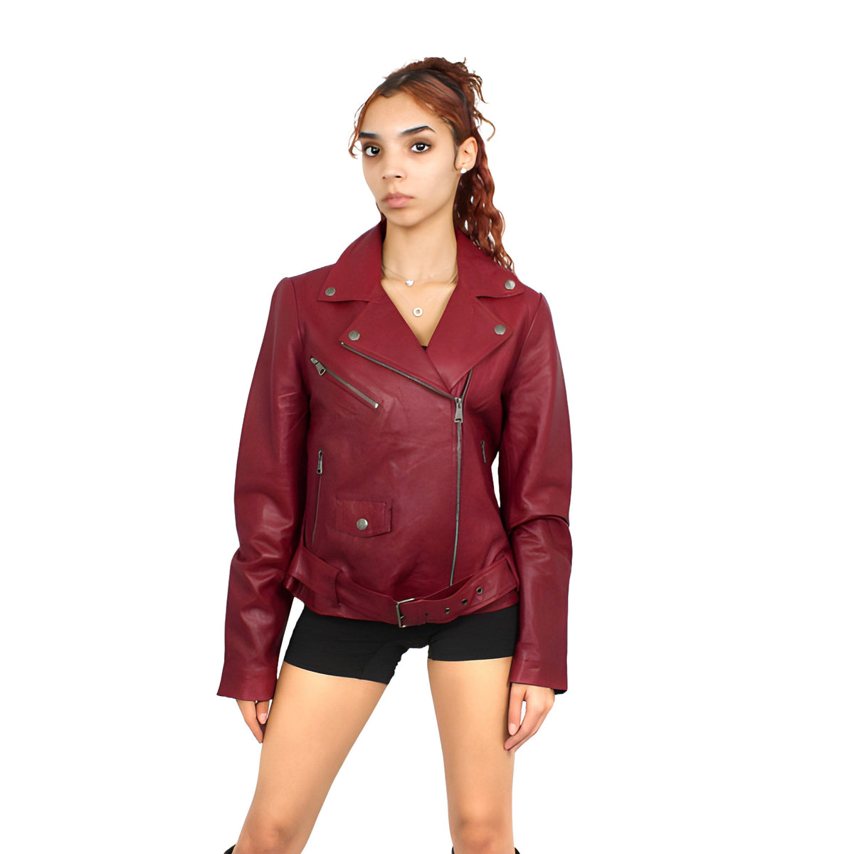 Women Classic Moto Jacket