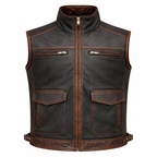 Biker Leather West for Men – Rugged & Rebellious Riding Vest