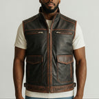 Biker Leather West for Men – Rugged & Rebellious Riding Vest