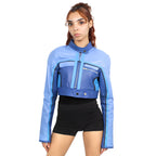 Cropped Leather Moto Jacket