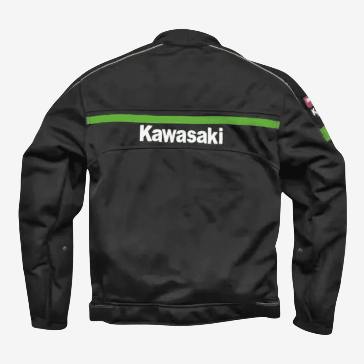 Kawasaki Black Mesh Motorcycle Jacket – Breathable Windproof Design