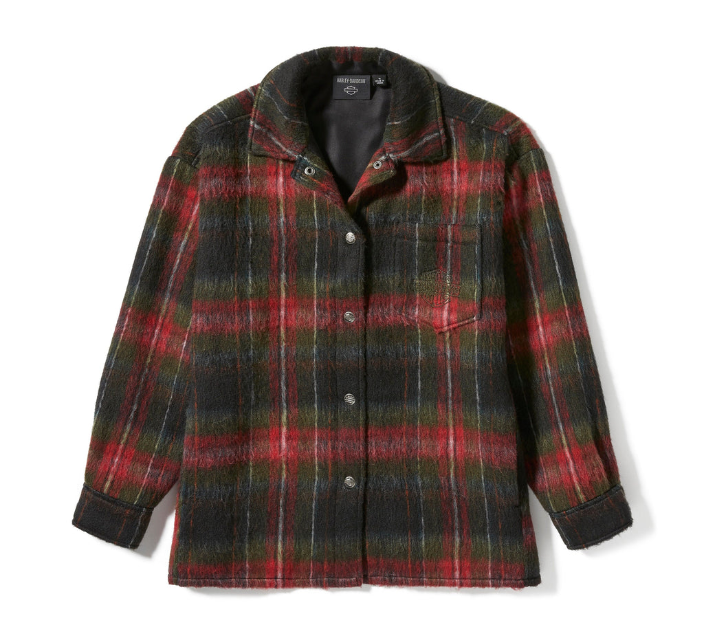 Women's H-D Tartan Plaid Shirt Jacket