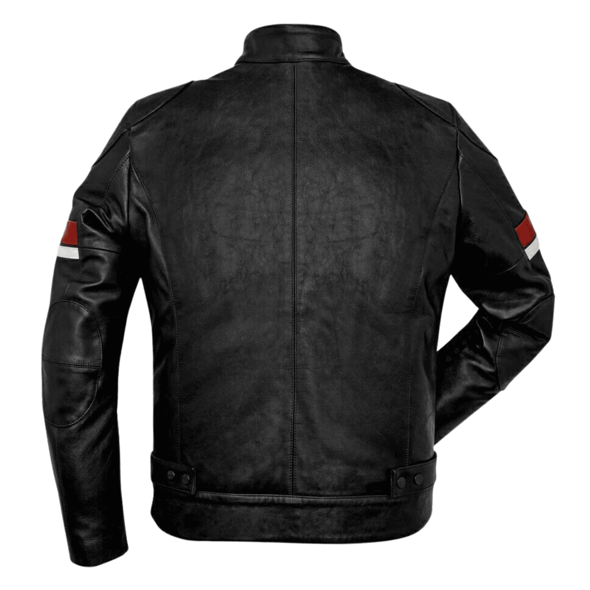 Ducati Urban Stripes Black Leather Motorcycle Jacket