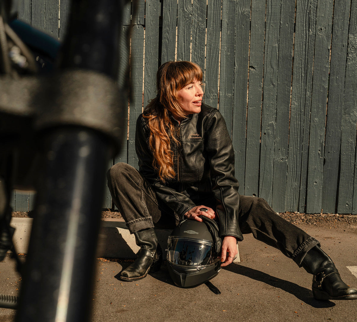 Women's Winged Bling Leather Riding Jacket