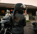 Women's Winged Bling Leather Riding Jacket