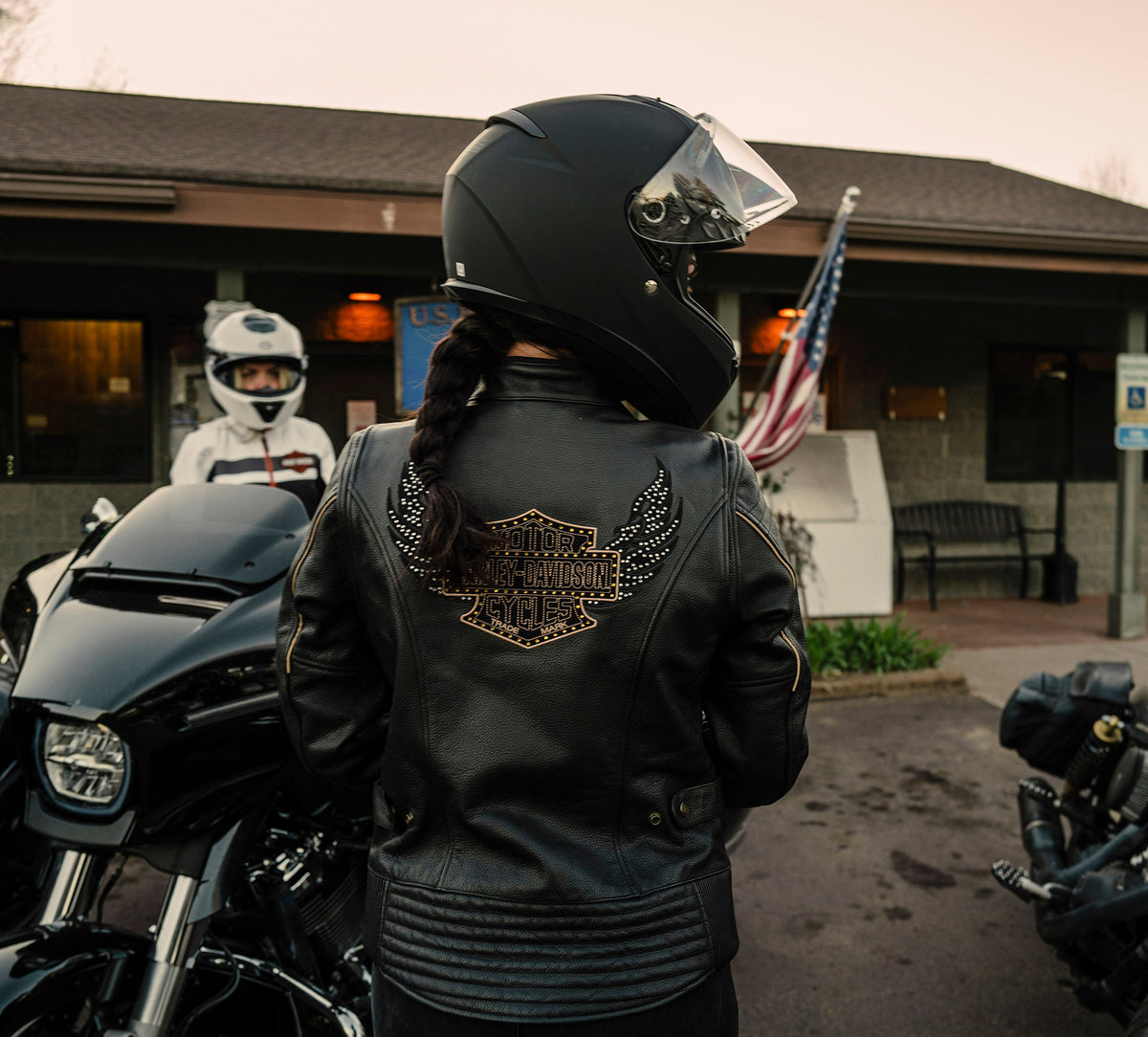 Women's Winged Bling Leather Riding Jacket