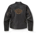 Women's Winged Bling Leather Riding Jacket