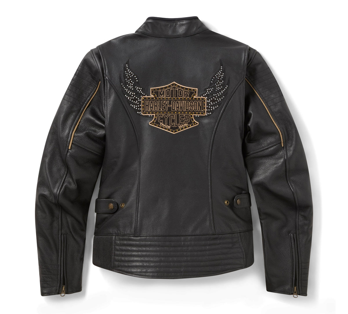 Women's Winged Bling Leather Riding Jacket