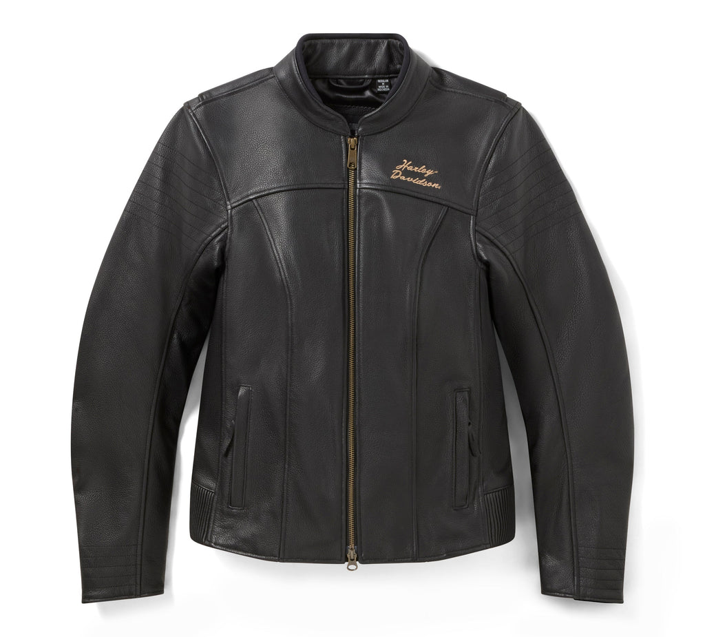 Women's Winged Bling Leather Riding Jacket
