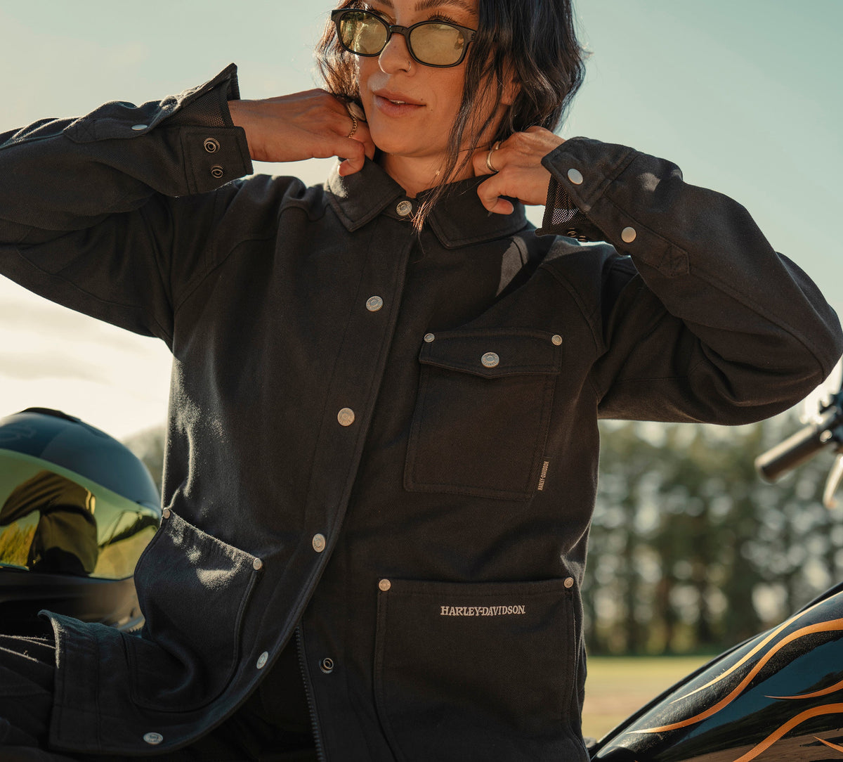 Women's Willie G Skull Curved Hem Riding Jacket