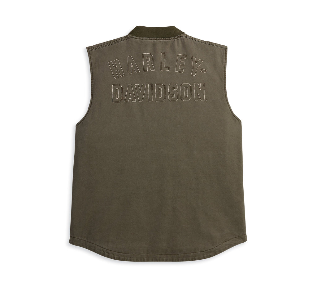 Men's Forever Harley Canvas Vest - Grape Leaf