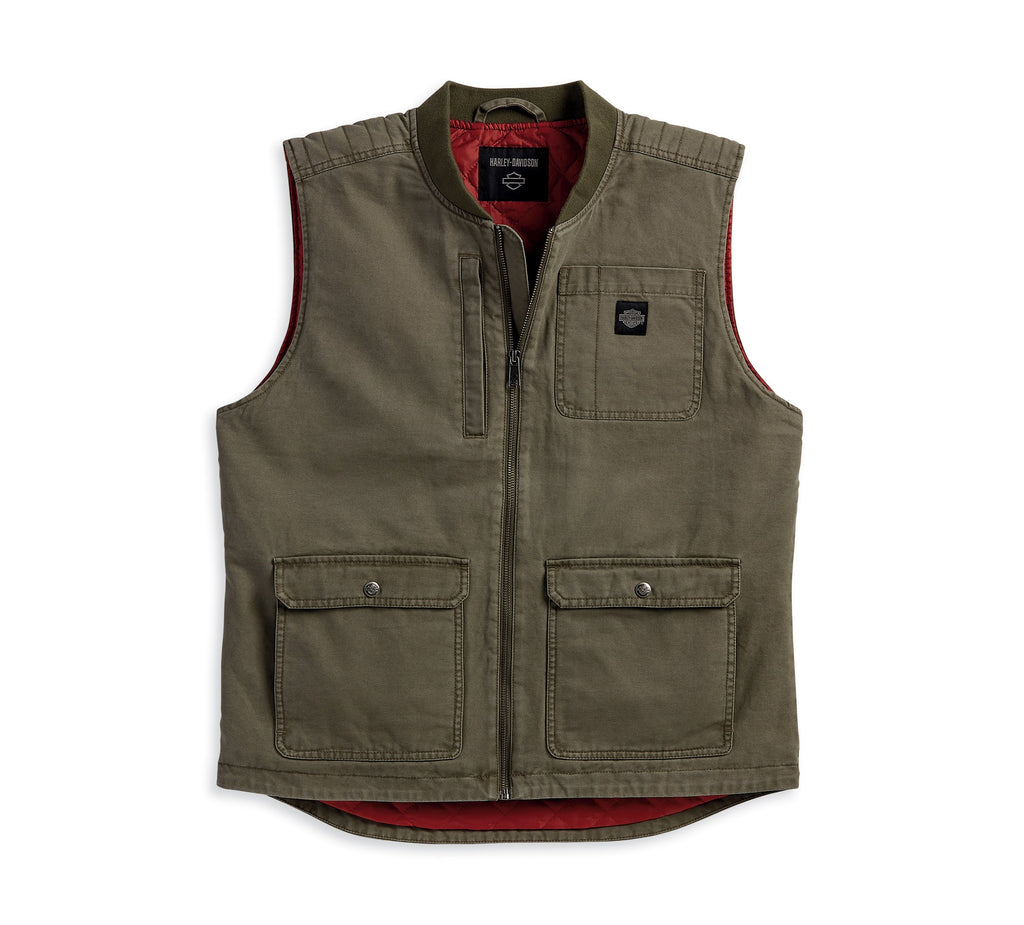 Men's Forever Harley Canvas Vest - Grape Leaf