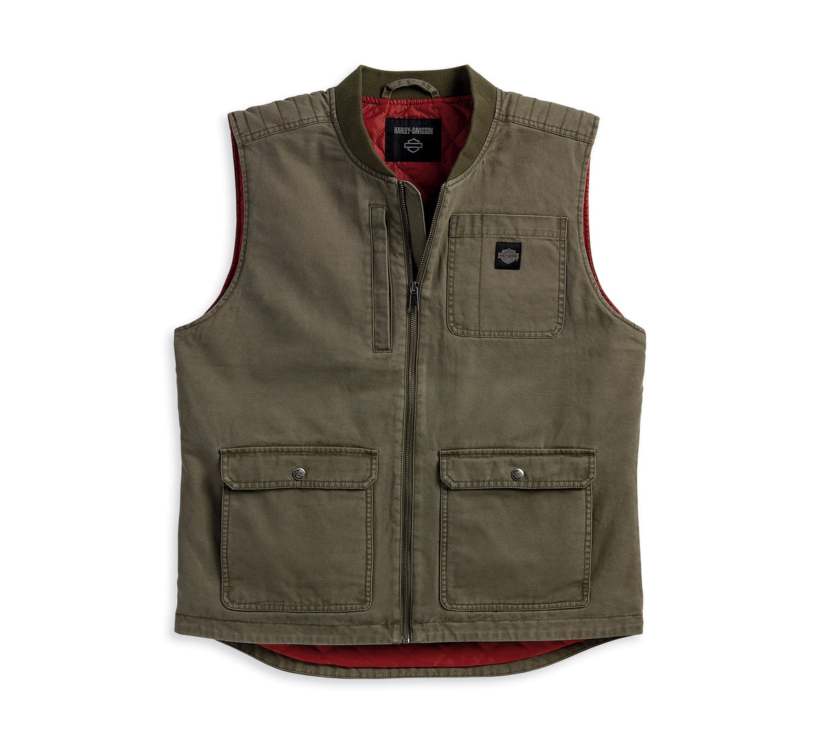 Men's Forever Harley Canvas Vest - Grape Leaf