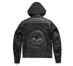 Men's Hooded Harley Davidson Jacket Motorbike Trending Leather Jacket