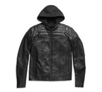 Men's Hooded Harley Davidson Jacket Motorbike Trending Leather Jacket