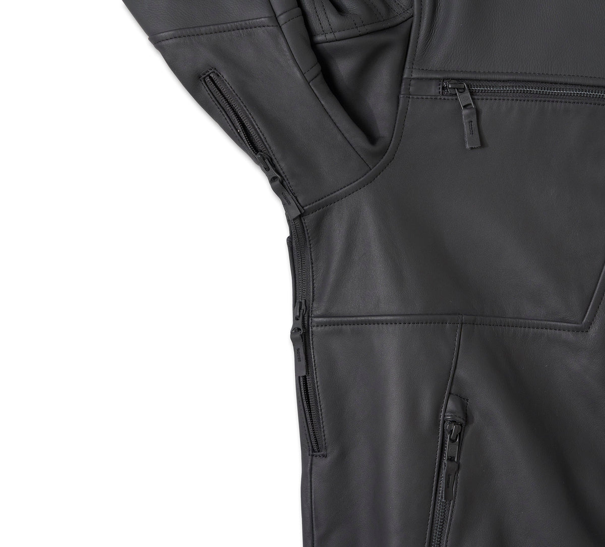 Willie G Skull Graphic Leather Riding Jacket