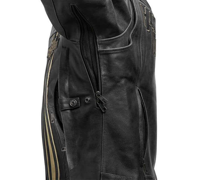 Harley Davidson Jacket Multi Pockets Motorbike Leather Jacket