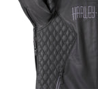 Women's Willie G Skull Graphic Leather Riding Jacket