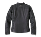 Women's Willie G Skull Graphic Leather Riding Jacket
