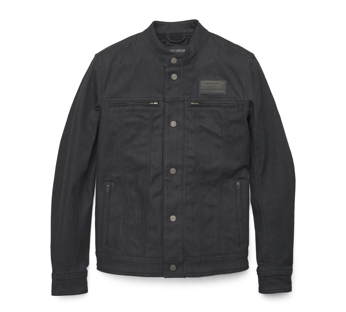 Mens's Chisel Denim Trucker Riding Jacket