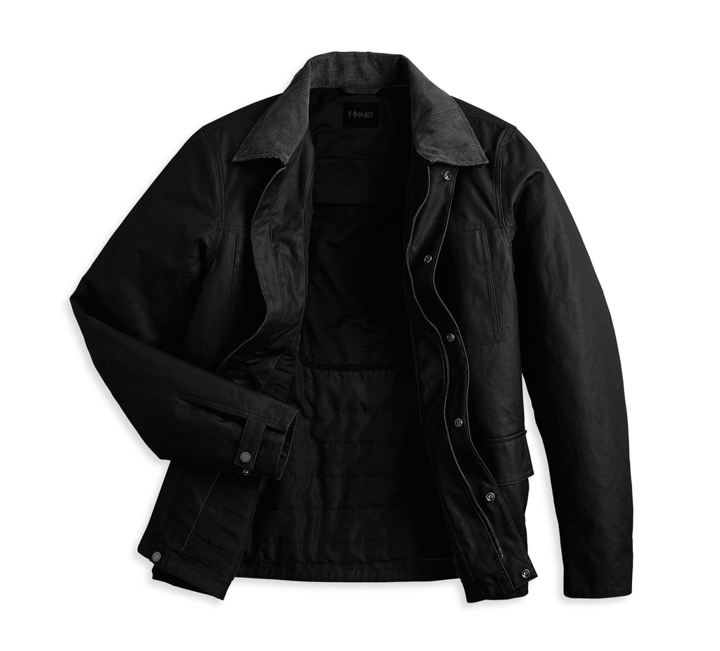 Men's Mesa Harley-Davidson ADV Waxed Riding Jacket - Black Beauty