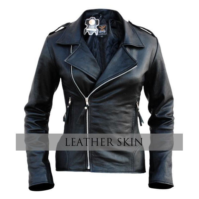 NWT Black Brando Men Women Unisex Genuine Leather Jacket - 100% Genuine Leather