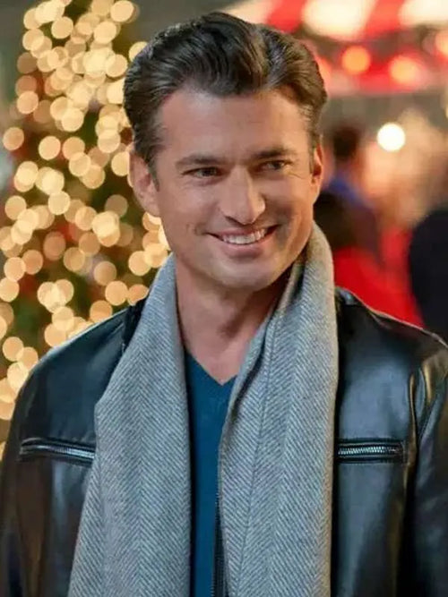 A Nashville Christmas Carol Gavin Black Leather Jacket