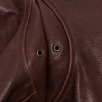 Men's Burgundy Real Leather A2 Bomber Jacket