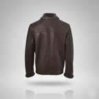 Men’s Leather Trench Coat – Mid-Length Winter Jacket