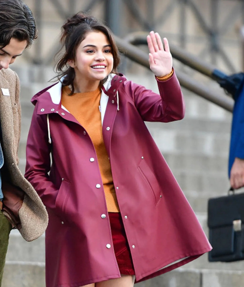 A Rainy Day in New York Chan Tyrell Selena Gomez Hooded Jacket