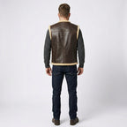 Aero Outlaw Shearling Leather Vest – Classic Biker Style