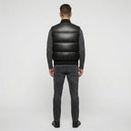 Naro Black Leather Puffer Vest – Buttery Soft Luxury Style
