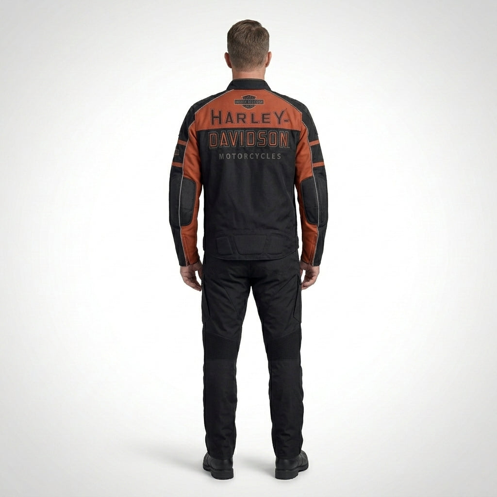 Men’s Gastone Colorblocked Riding Jacket – Harley Style Motorcycle Jacket