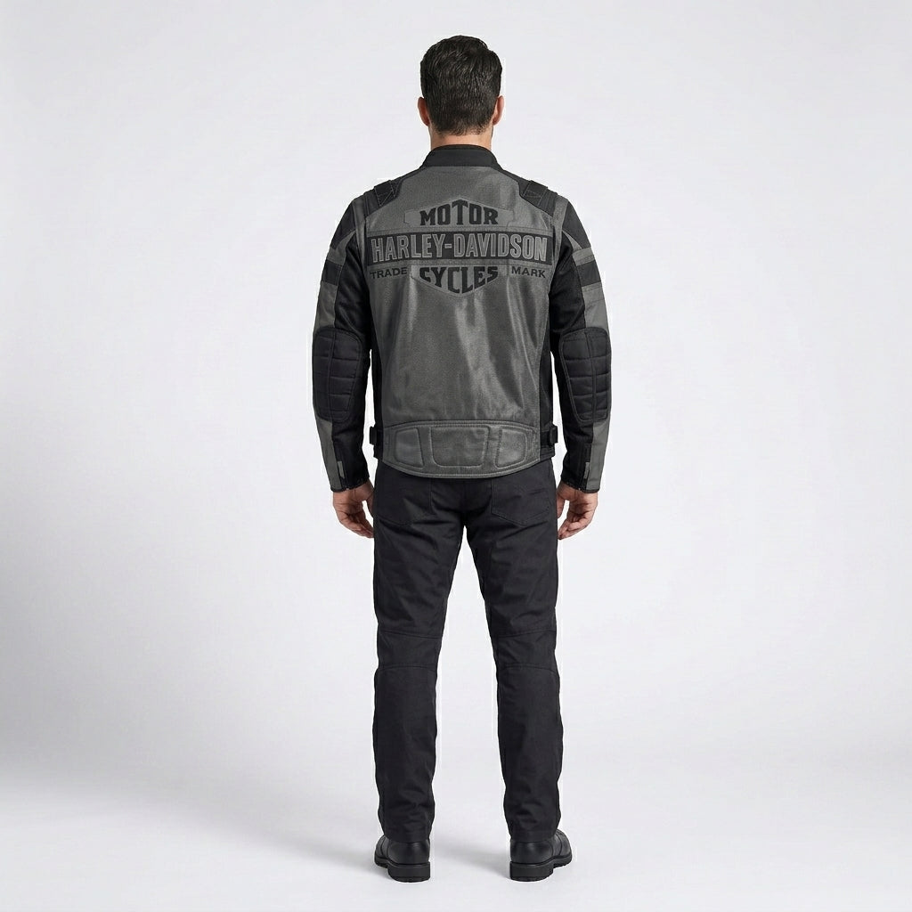 Men’s Codec Textile & Mesh Riding Jacket – Harley Style Ventilated Motorcycle Jacket
