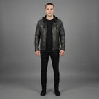 Men's Slim Fit Vegan Leather Jacket - Leather Outlet