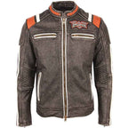 Affiliation Skull Embroidery Genuine Leather Motorcycle Jacket