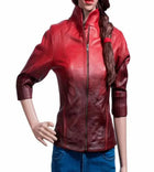 Scarlet Witch Avengers Age Of Ultron Red Leather Jacket