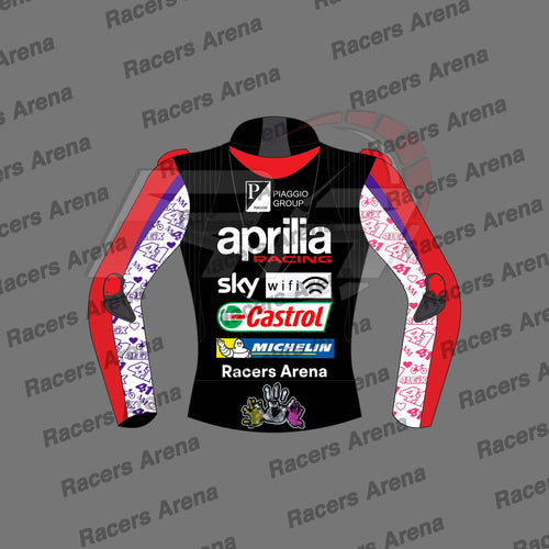 Aleix Espargaro Aprilia MotoGP 2022 Motorcycle Leather Racing Jacket