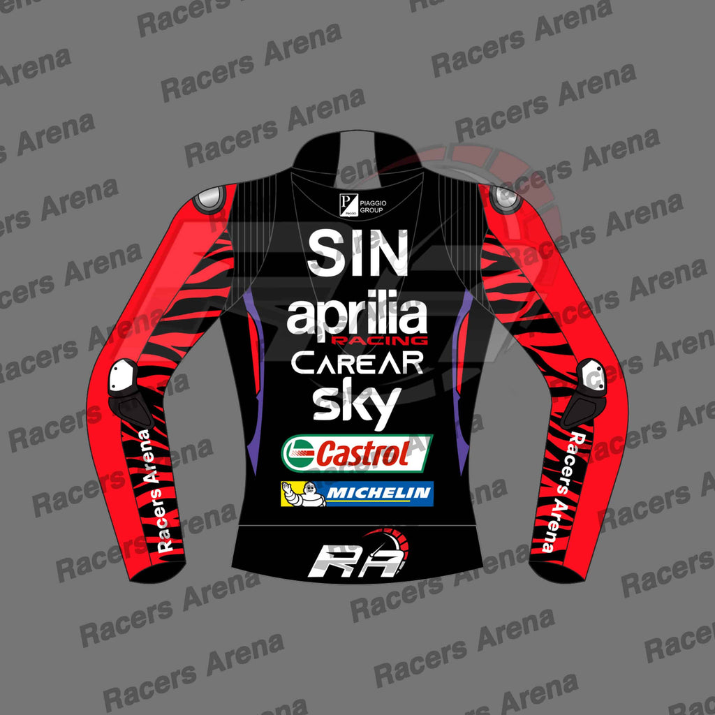 Aleix Espargaro Aprilia MotoGP 2023 Motorcycle Leather Racing Jacket