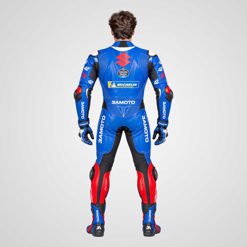 Alex Rins Suzuki Ecstar 2022 MotoGP Leather Racing Suit | Custom Fit CE Level 2