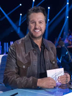 Luke Bryan American Idol 2026 Brown Leather Jacket
