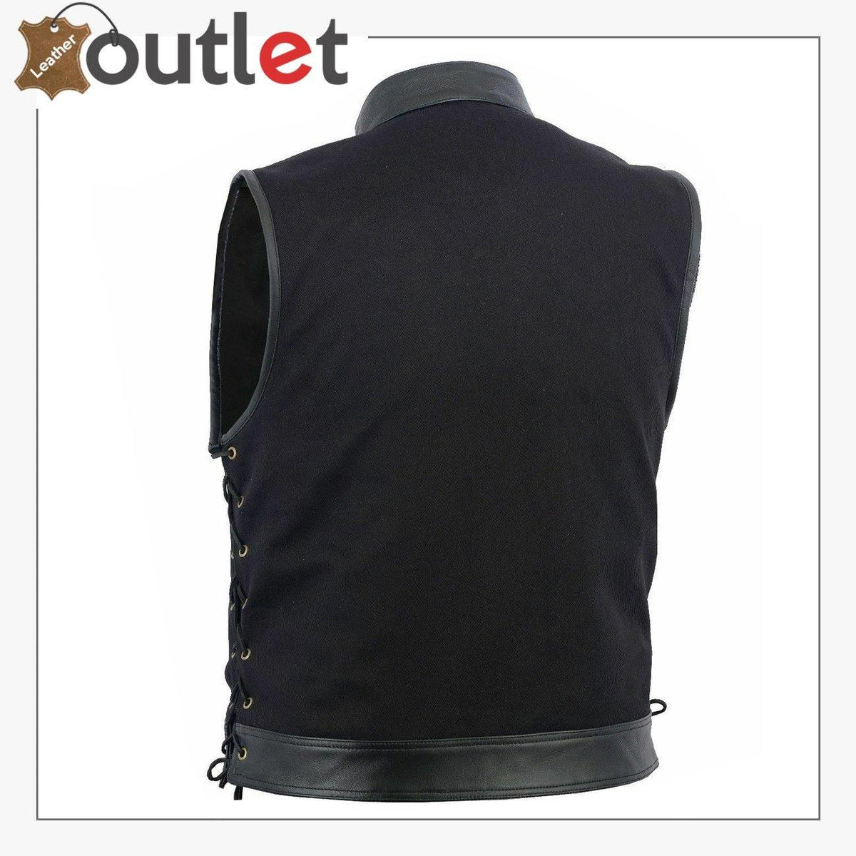 Anarchy Leather Motor Biker Vest For Men