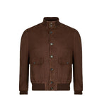 Antigua Chocolate Suede Handmade Bomber Leather Jacket - Luxury & Craftsmanship