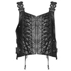 Armored Artillery Dieselpunk Vest Men Black in Faux Leather