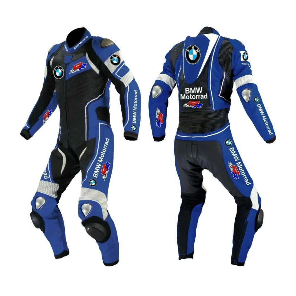 BMW MOTORRAD MOTORCYCLE BLUE LEATHER RACING SUIT