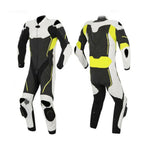 MEN NEON MOTORCYCLE LEATHER RACING SUIT