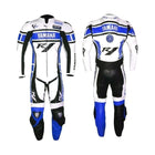 NEW BLUE R1 LEATHER RACING SUIT CE APPROVED PROTECTION
