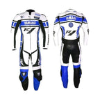 NEW BLUE R1 LEATHER RACING SUIT CE APPROVED PROTECTION
